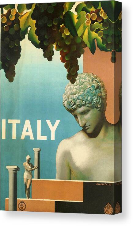 Italy Canvas Print featuring the digital art Italy #1 by Georgia Clare