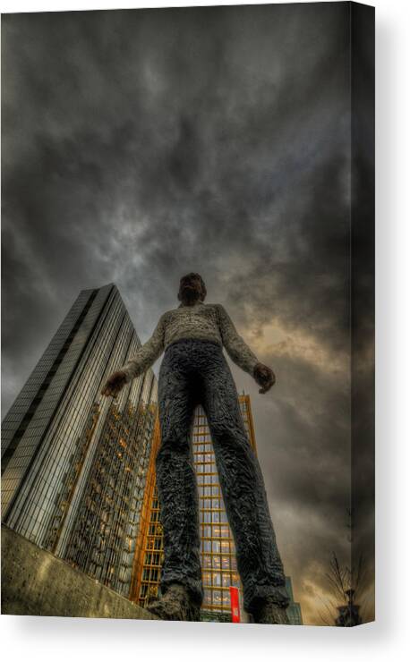 Architecture Canvas Print featuring the photograph Up standing guy. #1 by Nathan Wright