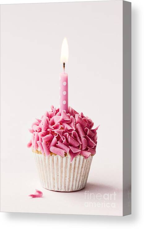 Cupcake Canvas Print featuring the photograph Birthday cupcake #11 by Ruth Black