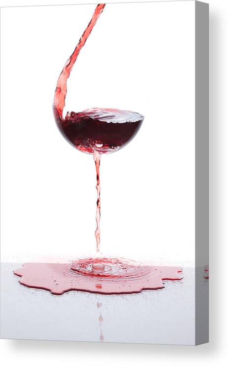 Red Wine Canvas Print featuring the photograph Red Wine #2 by Floriana Barbu