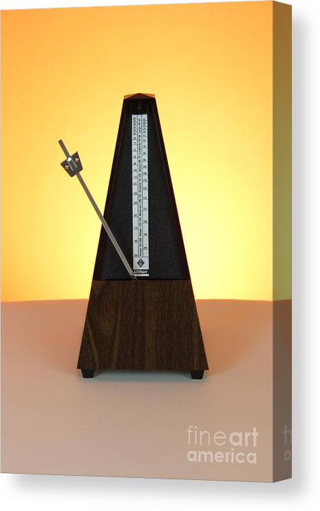 Clockwork Canvas Print featuring the photograph Metronome #4 by Photo Researchers, Inc.