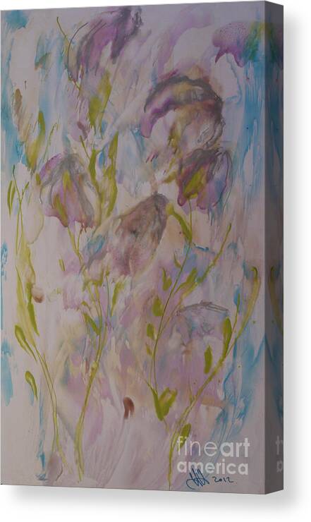 Pastels Canvas Print featuring the painting A Gentle Morning by Heather Hennick