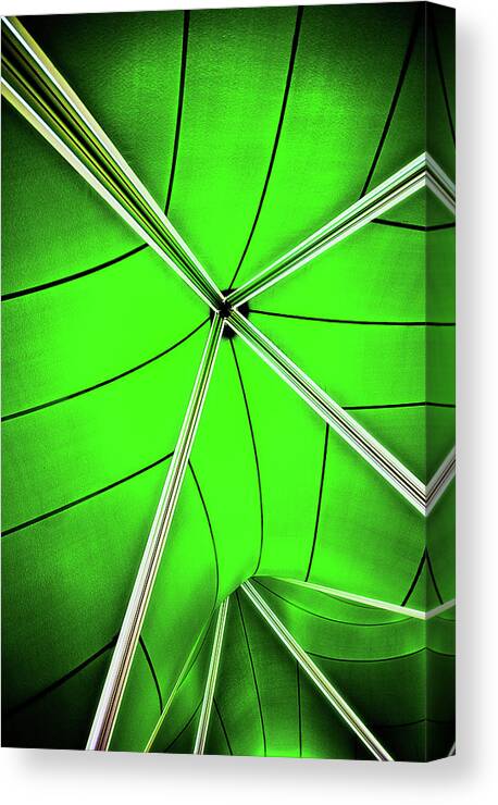Green Canvas Print featuring the photograph Abstract Of Green by Meirion Matthias