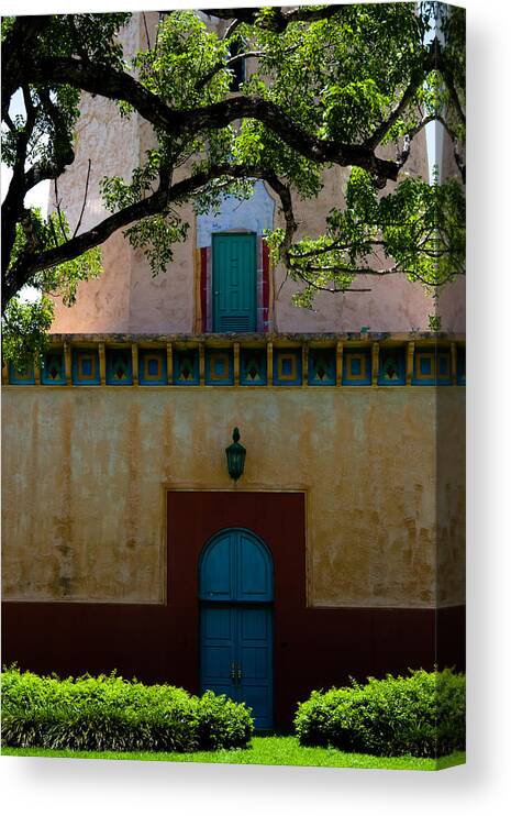 Alhambra Water Tower Canvas Print featuring the photograph Alhambra Water Tower Doors by Ed Gleichman