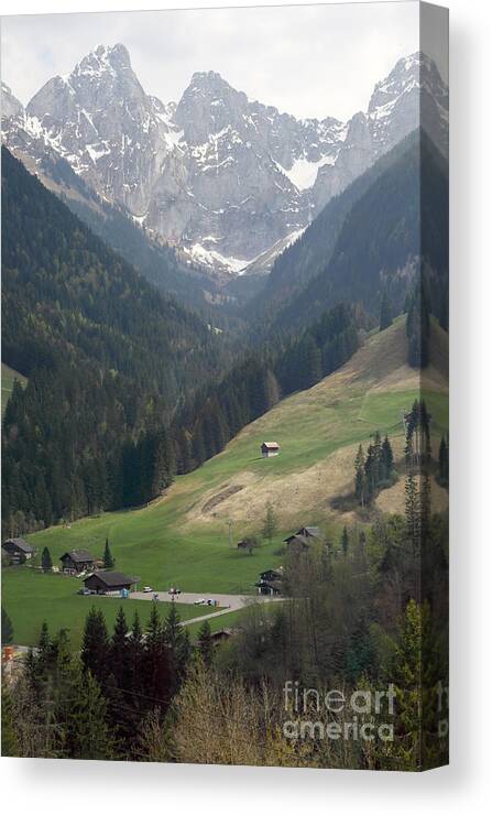 Switzerland Canvas Print featuring the photograph Alpes by Milena Boeva