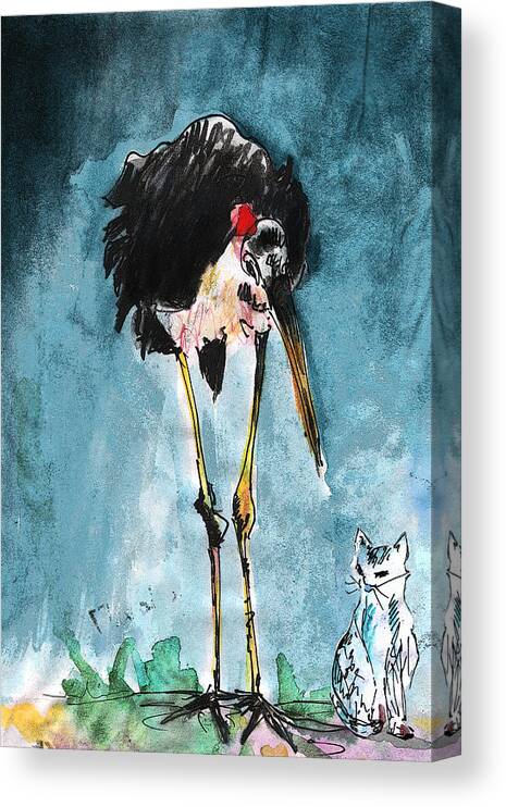 Animals Canvas Print featuring the painting Are You Free Tonight by Miki De Goodaboom