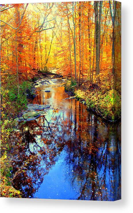  Canvas Print featuring the digital art Autumn Colors 11 by Aron Chervin