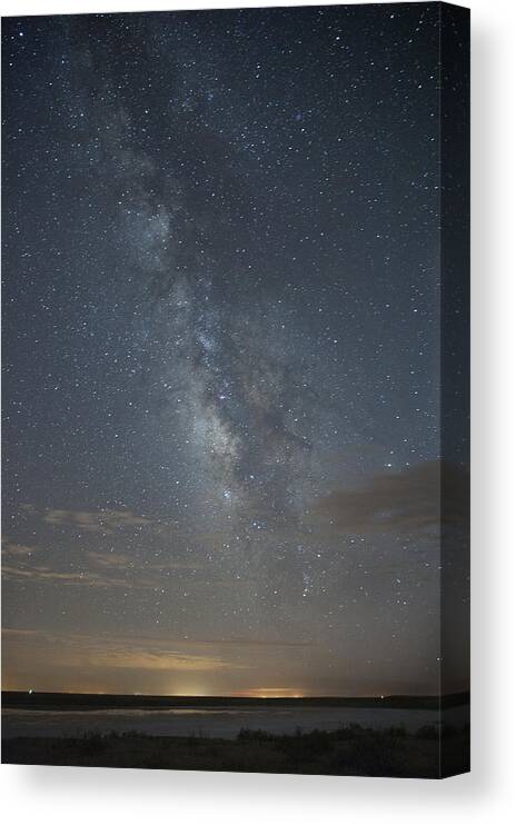 Beauty In Nature Canvas Print featuring the photograph Blue Milky Way by Melany Sarafis