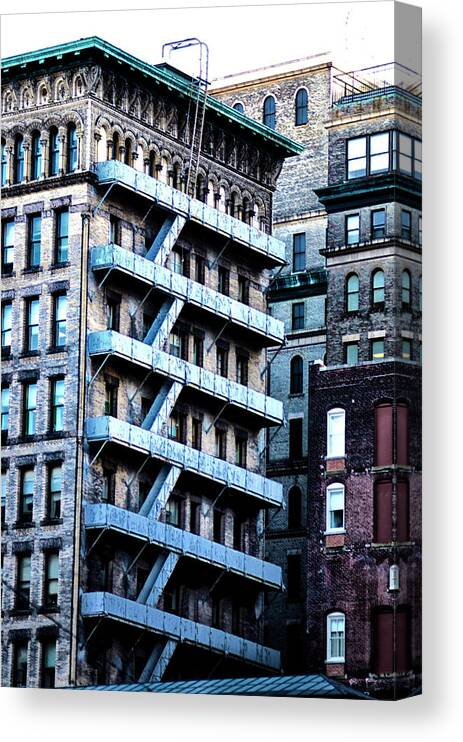 Building Canvas Print featuring the photograph Brownstone by Bill Cannon