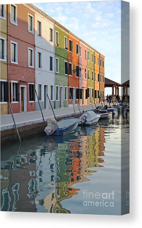Burano Canvas Print featuring the photograph Burano Canal by Rebecca Margraf