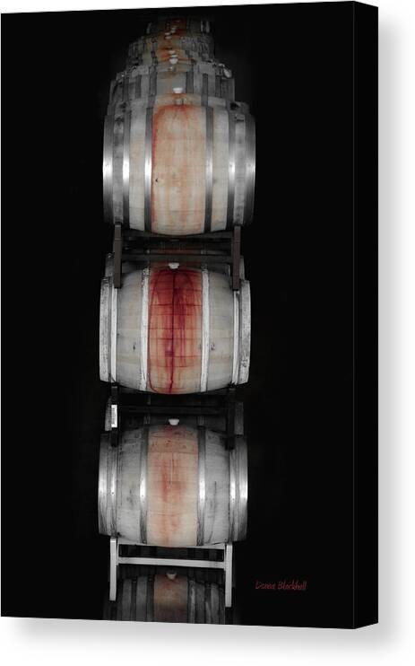 Barrel Canvas Print featuring the photograph Cabernet by Donna Blackhall