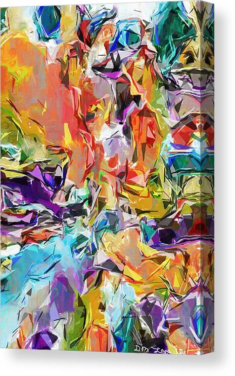 Fine Art Canvas Print featuring the digital art Carnival Abstract 082512 by David Lane