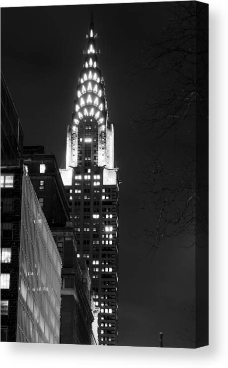 New York City Canvas Print featuring the photograph Chrysler Building by Michael Dorn