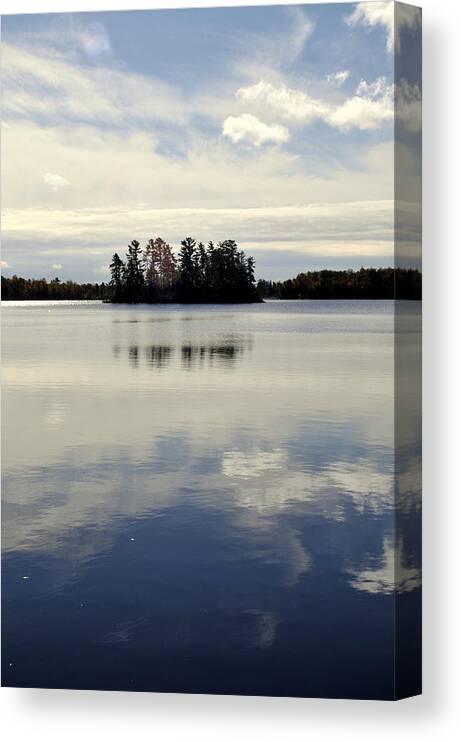 Water Canvas Print featuring the photograph Cottage Country Island by Douglas Pike