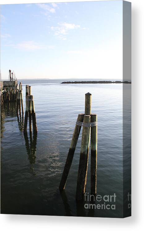 Pier Canvas Print featuring the photograph Dolphin Mooring by Photo Researchers, Inc.