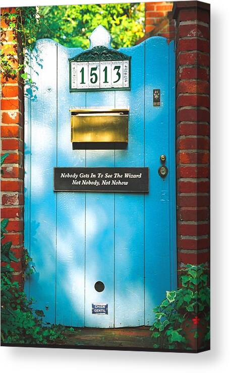 Doors Canvas Print featuring the photograph Nobody Gets In by Claude Taylor