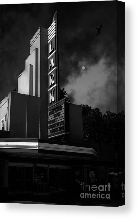 Bay Area Canvas Print featuring the photograph Evening At The Lark - Larkspur California - 5D18484 - Black and White by Wingsdomain Art and Photography