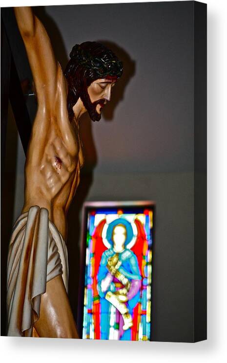 Jesus Canvas Print featuring the photograph For My Sins by Diana Hatcher