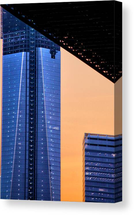 One World Trade Canvas Print featuring the photograph Freedom Tower by Mitch Cat