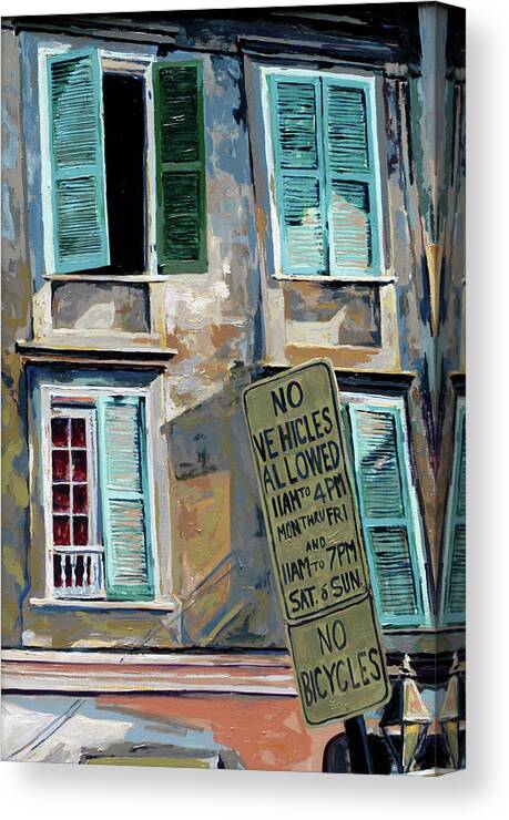 Urban Canvas Print featuring the painting French Quarter by Craig Morris