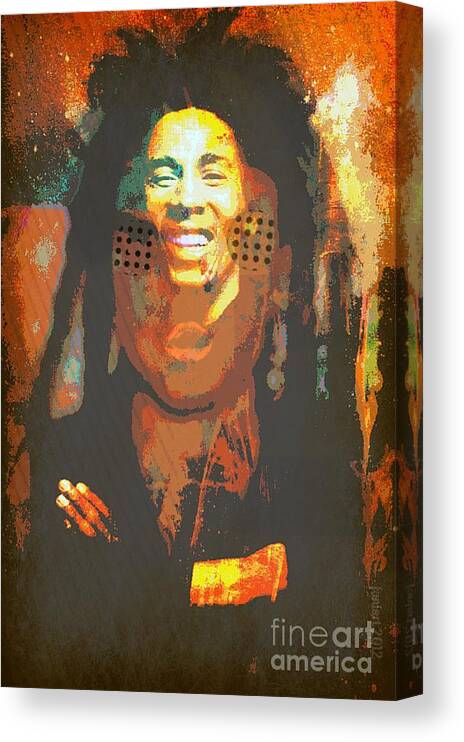  Canvas Print featuring the mixed media Give Me Music by Fania Simon