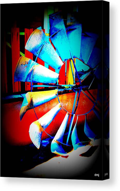 Wind Mill Canvas Print featuring the photograph Harlequin Wind by Diane montana Jansson