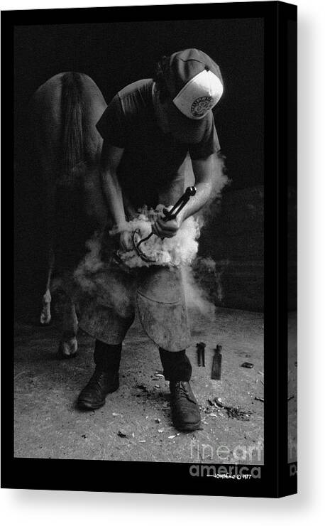 Blacksmith Canvas Print featuring the photograph Hot Shoe by Jonathan Fine