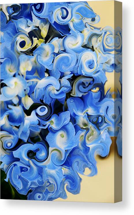 Hydrangea Canvas Print featuring the photograph Hydrangea in Abstraction by JoAnn Lense