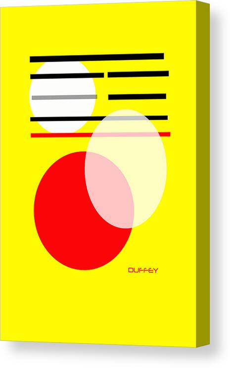 Post Constructivism/geometric Digital Drawings Canvas Print featuring the photograph I Ching 5 by Doug Duffey