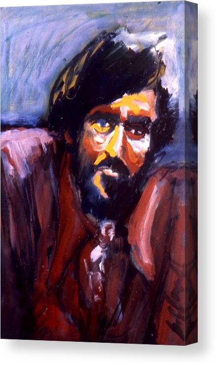 Portrait Canvas Print featuring the painting Jim Mitchel by Les Leffingwell