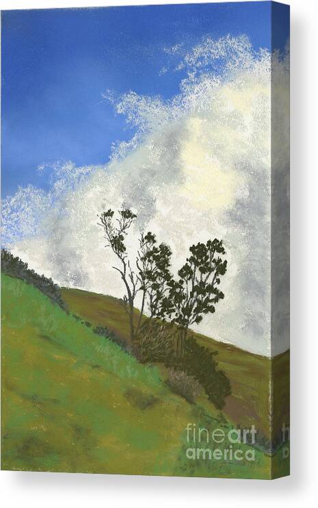 Kohala Canvas Print featuring the painting Kohala Mountain Ridge by Ginny Neece