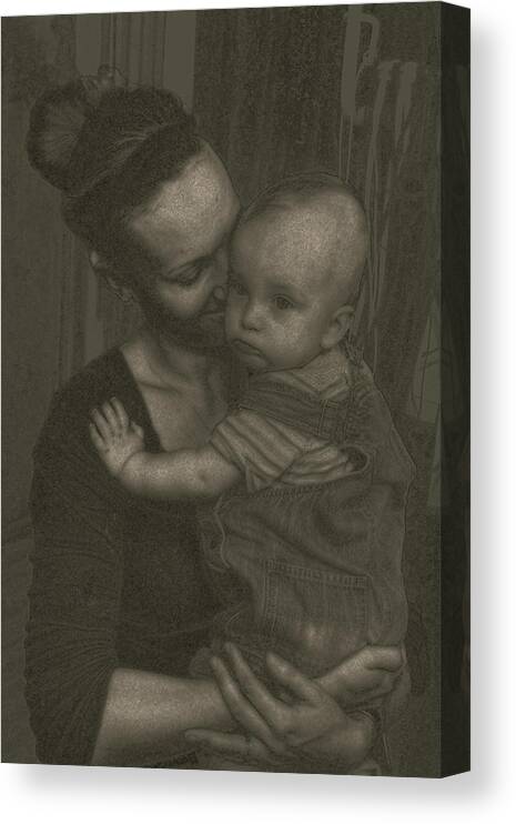 Madonna And Child Canvas Print featuring the photograph Madonna and Child by William Fields