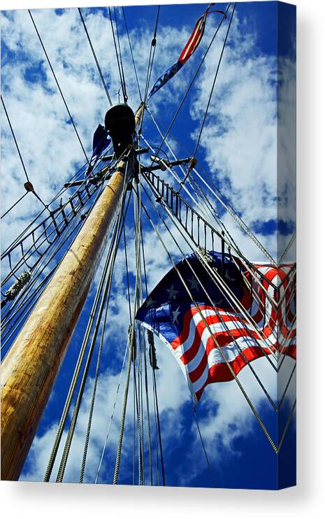 Tall Ships Canvas Print featuring the photograph Main Rigging by Randall Cogle