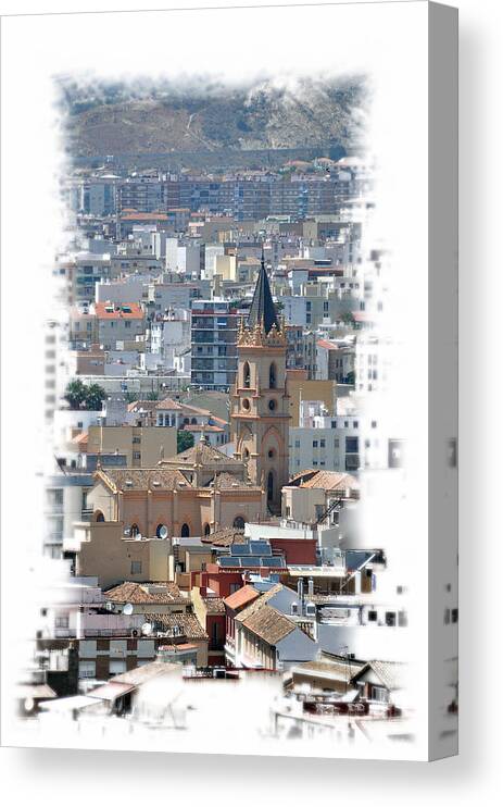 Spain Canvas Print featuring the photograph Malaga Church by Allan Rothman