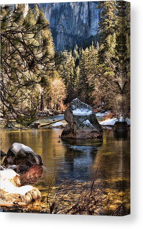 Yosemite Photo Canvas Print featuring the photograph Merced River by Bonnie Bruno