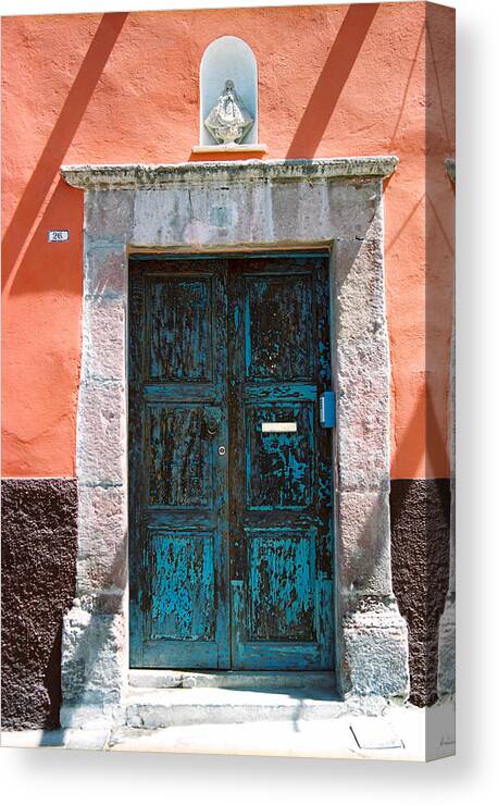 Mexico Door Canvas Print featuring the photograph Mexico door by Claude Taylor