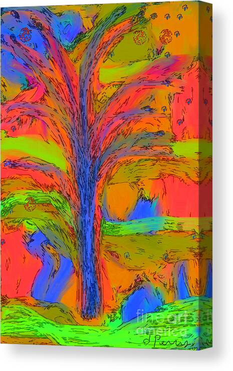 Abstract Art Prints Canvas Print featuring the digital art Mighty by D Perry