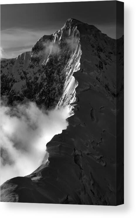Mount Canvas Print featuring the photograph Mt. Foraker Ridge by Alasdair Turner