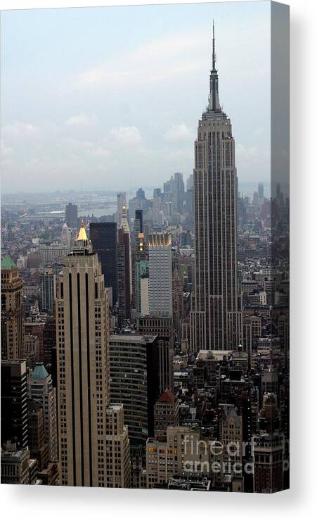 New York City Canvas Print featuring the photograph New York City From The Top Of The Rock by Living Color Photography Lorraine Lynch