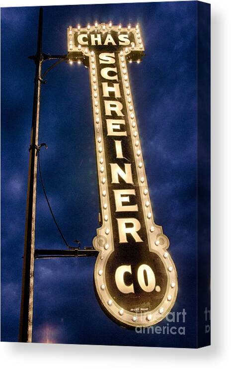 Kerrville Texas Canvas Print featuring the photograph Night Light by Ken Williams