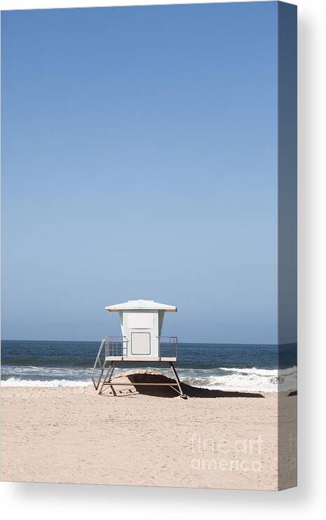 America Canvas Print featuring the photograph Orange County California Lifeguard Tower by Paul Velgos