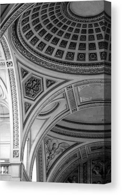 France Canvas Print featuring the photograph Pantheon Arches by Sebastian Musial