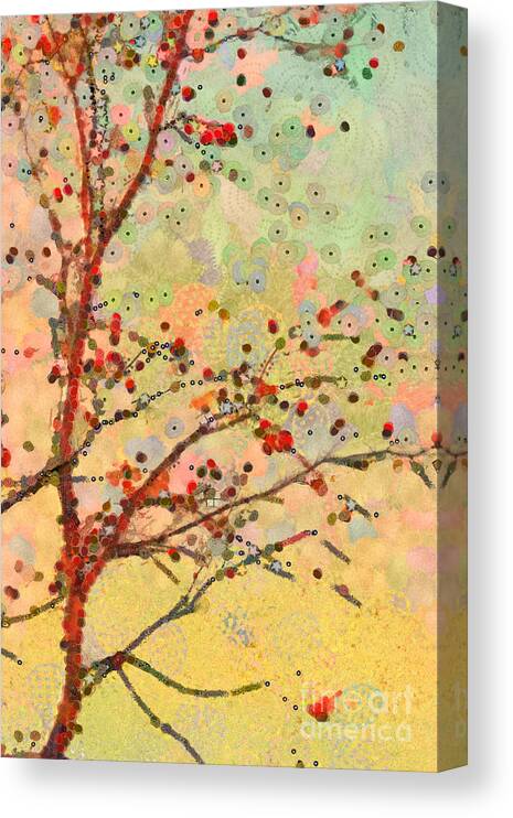Tree Canvas Print featuring the digital art Parsi-Parla - d16c02 by Variance Collections