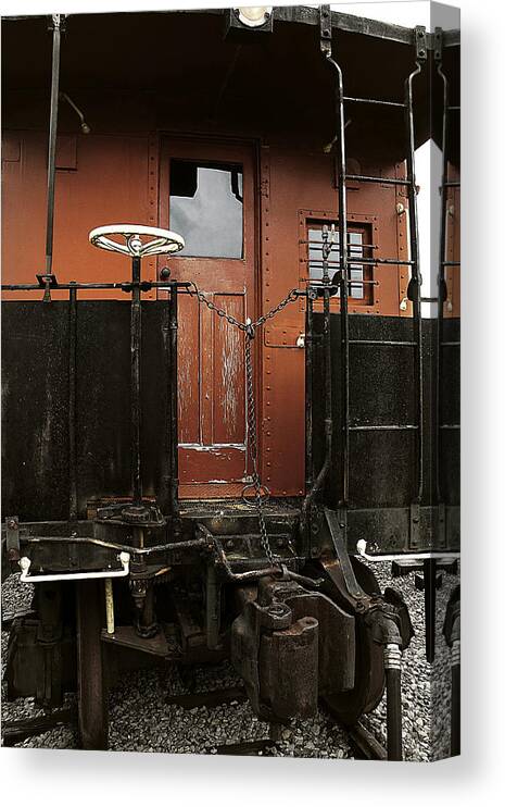 Hovind Canvas Print featuring the photograph Pere Marquette Caboose by Scott Hovind