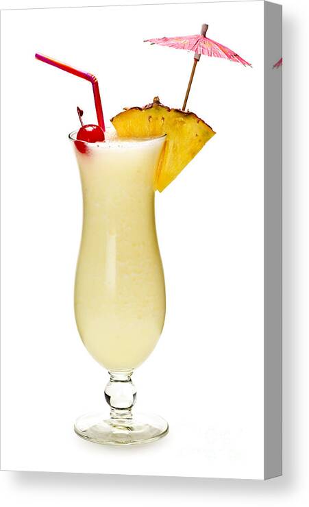 Pina Canvas Print featuring the photograph Pina colada cocktail by Elena Elisseeva