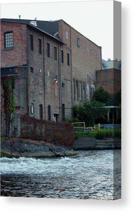 Plainwell Paper Mill Canvas Print featuring the photograph Plainwell Paper by Penny Hunt