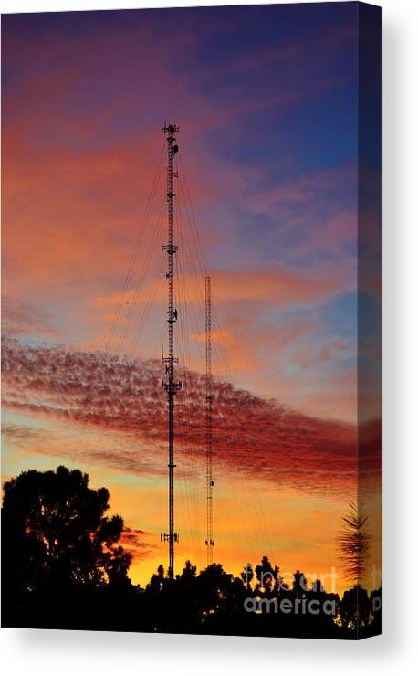 Plane Canvas Print featuring the photograph Plane Communication Two by Lynda Dawson-Youngclaus