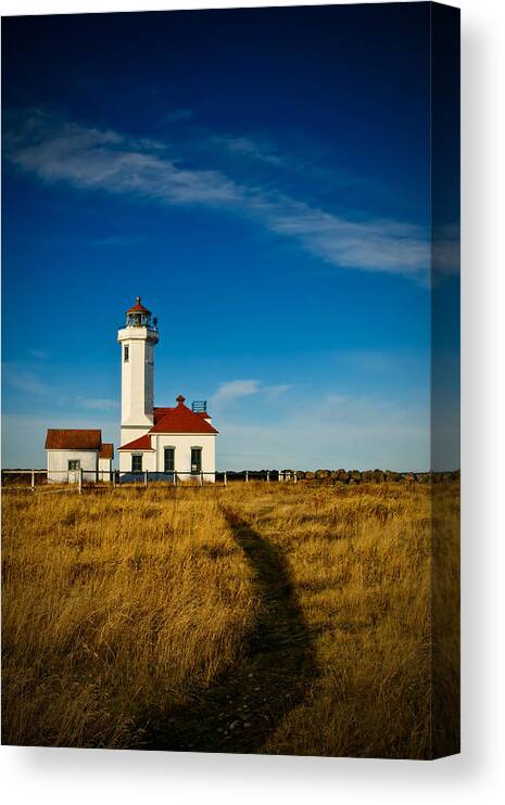 Point Wilson Canvas Print featuring the photograph Point Wilson Lighthouse by Dan Mihai