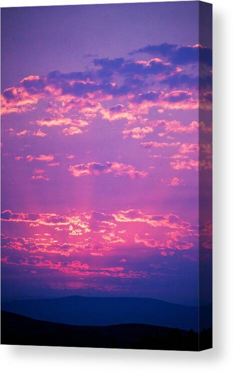 Sunset Canvas Print featuring the photograph Purple Sky by Kevin Bone