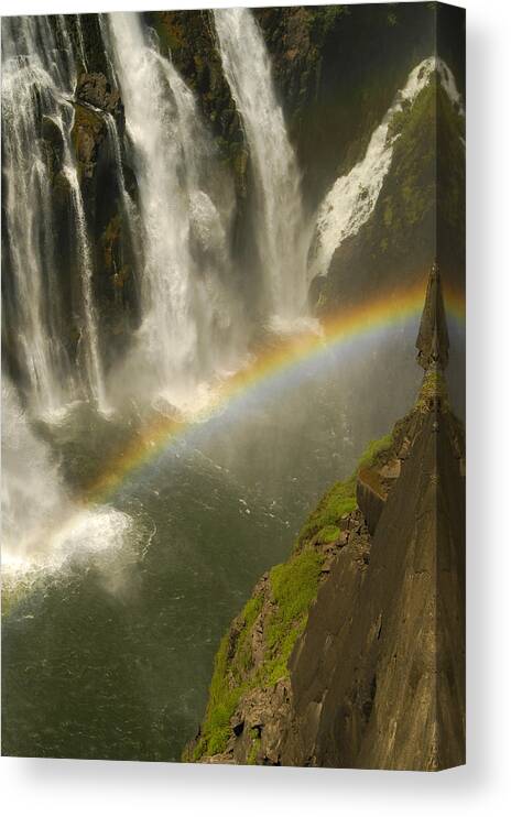 Africa Canvas Print featuring the photograph Rainbow falls by Alistair Lyne